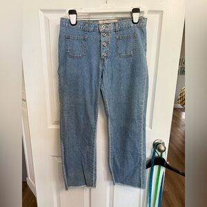 Vintage Guess Jeans USA Button Fly Mid Rise Straight Leg Denim Size 30 (8-10)